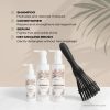 MAKARI Coffret pour cheveux shampoing + après-shampoing + sérum + brosse à cheveux