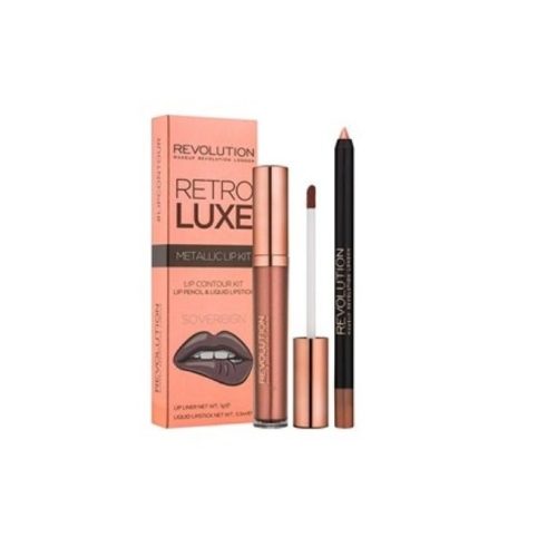 MakeUp Revolution Coffret Maquillage pour Lèvres Retro Luxe Metallic Kit Sovereign