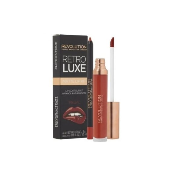 MakeUp Revolution Coffret Maquillage pour Lèvres Retro Luxe Matte Kit Regal lip