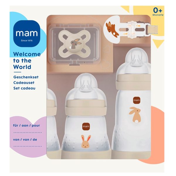 Mam Coffret Cadeau Bienvenue au Monde Beige 5 pièces dès la naissance