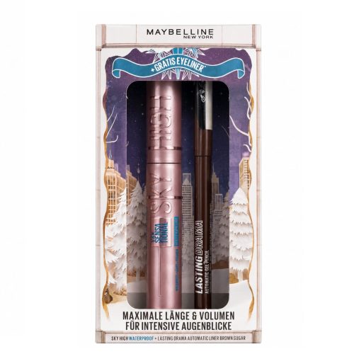 Maybelline Coffret Lash Sensational Sky High Waterproof + Eyeliner Lasting Drama Brown Sugar
