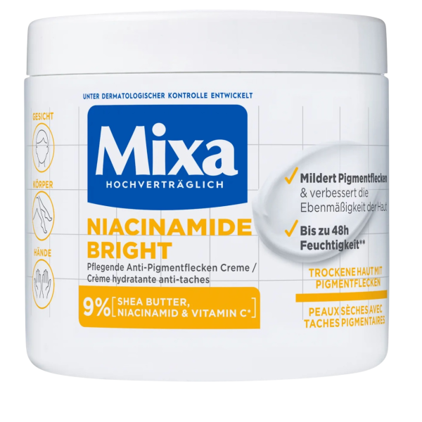 Mixa La Crème Niacinamide Correction Éclat Visage Corps Mains 400 ml