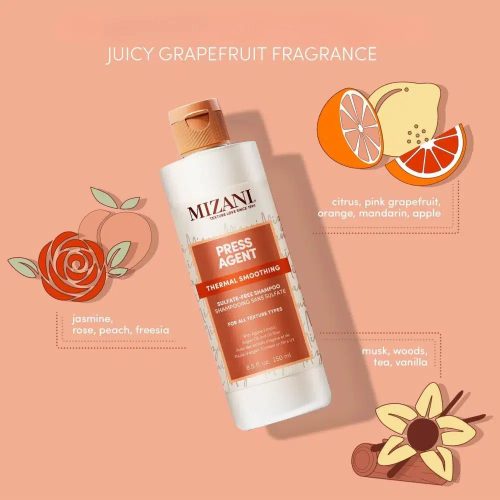 Mizani Press Agent Shampoing Lissant Thermique Sans Sulfate 250 ml