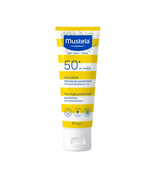 Mustela BÉBÉ – Lait Solaire Très Haute Protection SPF50+ 40ml
