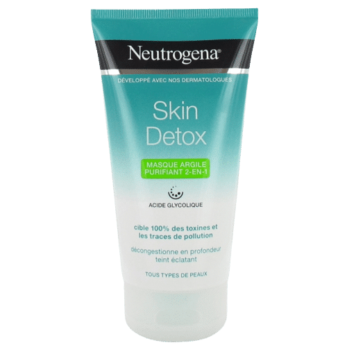 Neutrogena Skin Detox Masque Argile Purifiant 2 en 1 (Acide Glycolique) 150 ml