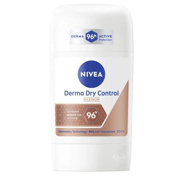 Nivea Déodorant 96H Stick Anti Transpirant Derma Dry Control Maximum 50 ml