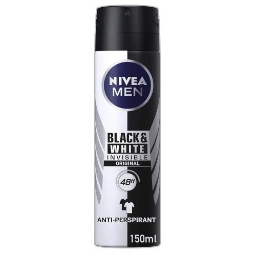 NIVEA MEN Déodorant Anti-transpirant Black And White Invisible 150 ml