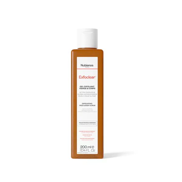 Nubiance Exfoclear Gel Exfoliant Visage Et Corps aux Acides De Fruits 200 ml