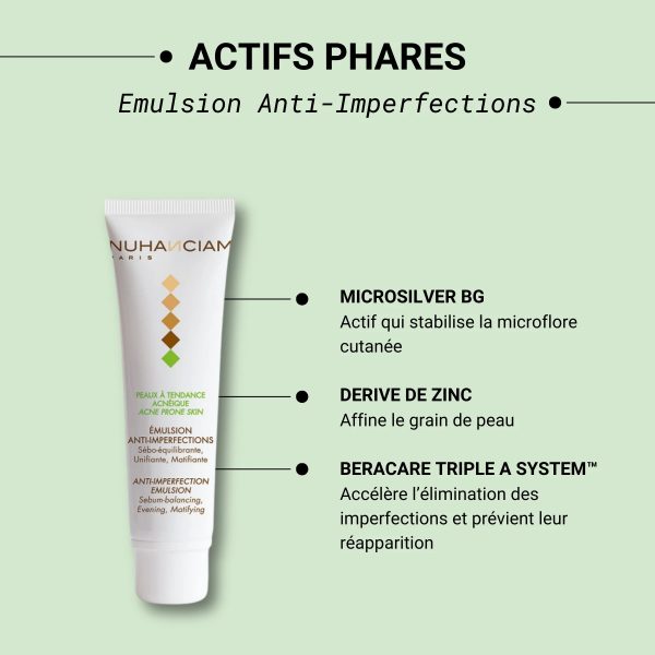 Nuhanciam Émulsion Matifiante Anti-Imperfections Peaux a Tendance Acnéique 30 ml