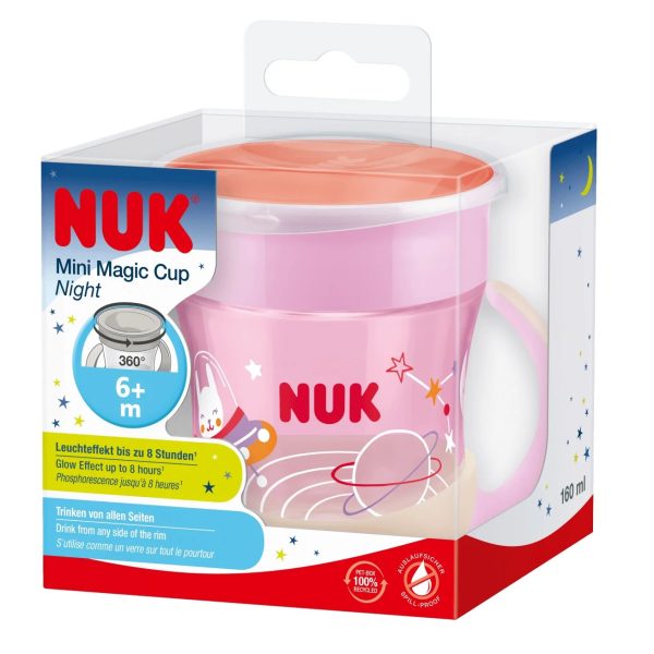NUK Gobelet Mini Magic Cup Night Rose Bébé 6 Mois 160 ml