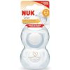 NUK Sucette en Silicone Starlight Age 0 à 6 mois 2 pièces (Bleu/Blanc)