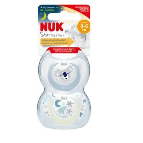 Nuk Sucette Star Day And Night silicone 0-6 mois