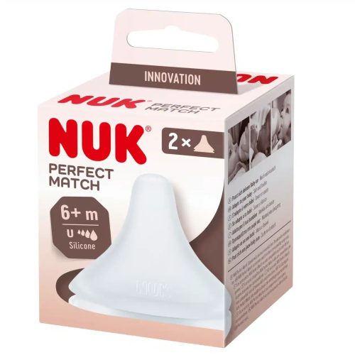 NUK Tètine Perfect Match en Silicone Souple à partir de 6 Mois 2 pièces