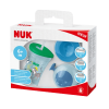 Nuk Kit Pour Apprendre à Boire avec Boîte Cadeau pour Bébé de plus 6 mois Bleu/Vert 3 pièces