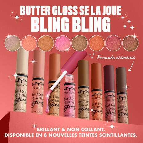 Nyx Butter Gloss Repulpant Lèvres Brillance Étincelante BLING 8 ml