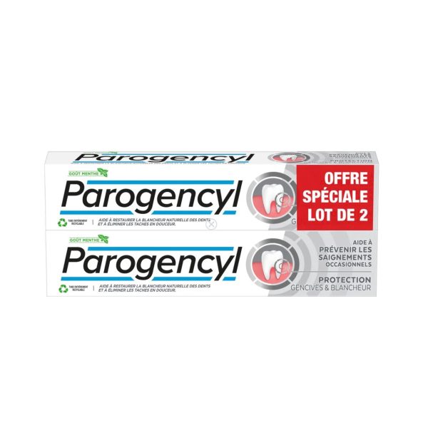 Parogencyl Dentifrice Protection Gencives ET Blancheur Offre spéciale 2x75ml