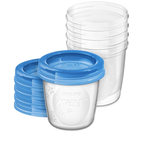 Philips Avent Lot de 5 Pots de Conservation et leurs Couvercles Vissables 180 ml