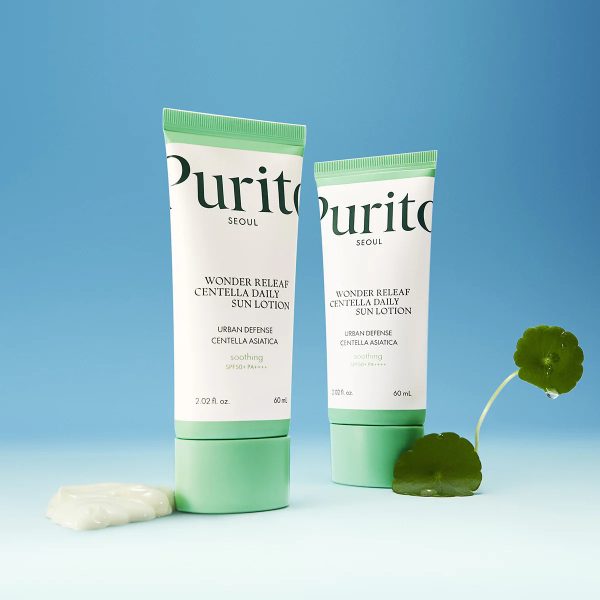 Purito SÉOUL Lotion Solaire Quotidienne Spf50 Wonder Releaf Centella Peau Sensibles 60 ml