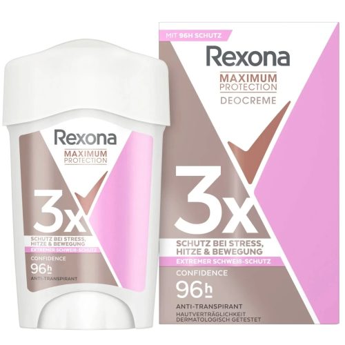 Rexona Anti Transpirant Crème Déodorante Maximum Protection Confidence 96 H 45 ml