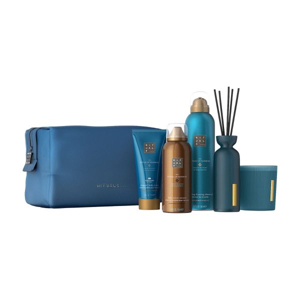 Rituals Ritual of Hammam Coffret Cadeau Gel Douche Moussant 200ml+Crème Pour Le Corps 150ml+Mousse Pour Le Corps 150ml+Bougie Parfumée 140g+Mini Bâtonnets Parfumés 70ml
