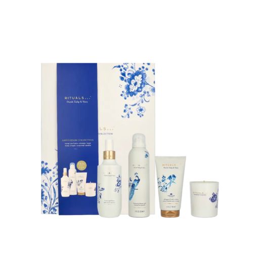 Rituals Amsterdam Collection Coffret Cadeau Mousse De Douche 200ml+Parfum Maison 200ml+Bougie 140g+Crème Pour Le Corps 150ml