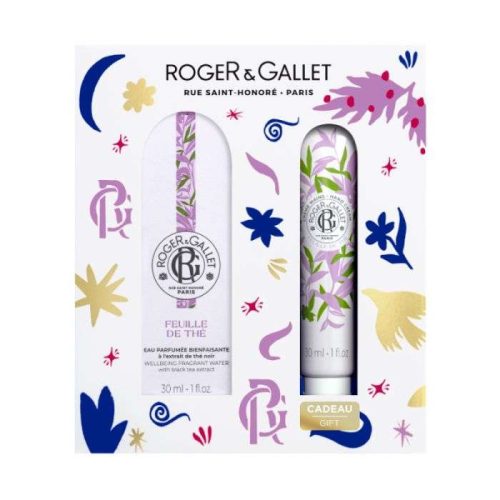 Roger et Gallet Coffret Feuille de Thé Eau Parfumée Bienfaisante 30 ml + Crème Mains 30 ml