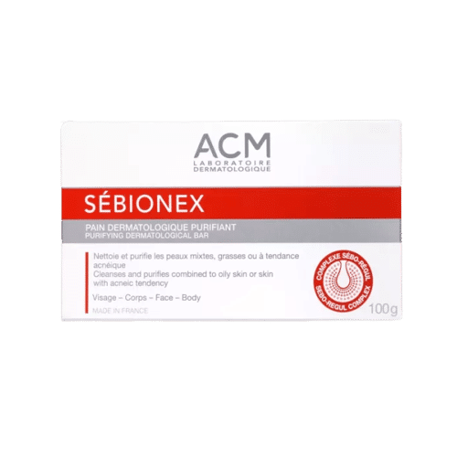 Acm Laboratoire Sébionex Savon Dermatologique Purifiant Visage Et Corps Peaux Mixtes Grasses à Tendance Acnéique 100 g