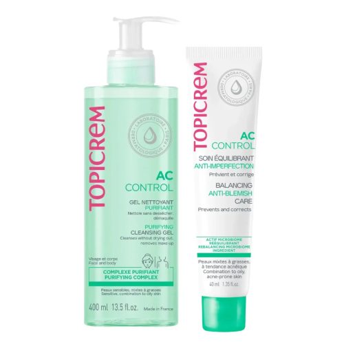 Topicrem Duo Anti Boutons : Peaux Mixtes à Grasses : Nettoyage et Soin Anti-Imperfections