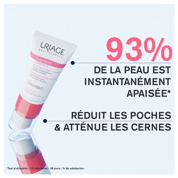 URIAGE Toléderm Control Soin Yeux Frais Apaisant 15 ml