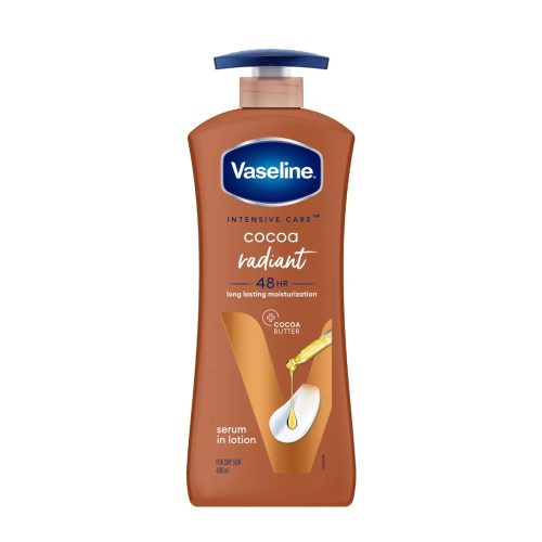 Vaseline Cocoa Radiant Lait Hydratant Corps au Beurre de Cacao 600 ml