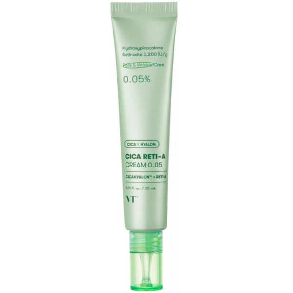 VT Crème au Rétinol 0.05 % Cica Reti A Anti-Rides Anti Pores Dilatés Lissante Raffermissante Élasticité de la Peau 30 ml