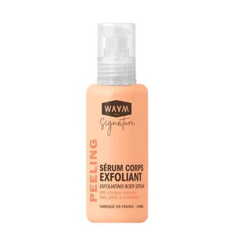 Waam Sérum Corps Exfoliant AHA + Zinc et Ginseng Peau Terne à Imperfections 200 ml